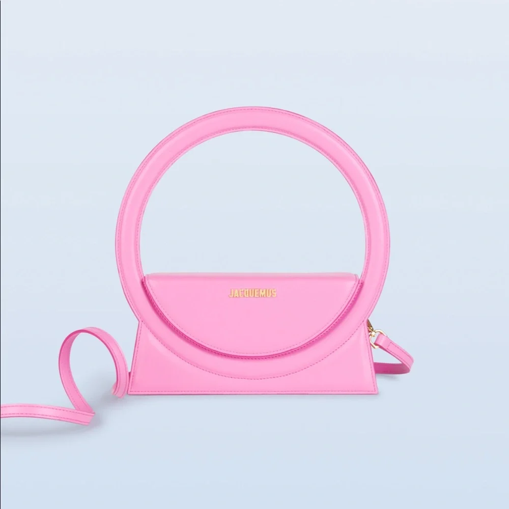 Jacquemes Le Sac Rond bag in pink - Picture 1 of 10